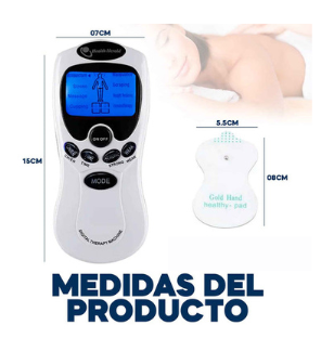 Electro Estimulador para Aliviar el Dolor, Masajeador Muscular, 8 modos/intensidad distintos Ideal para Todo el Cuerpo |