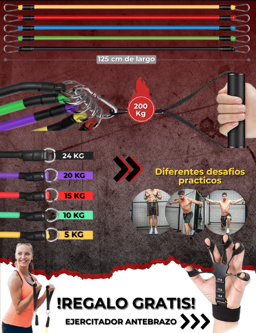 Bandas de Resistencia MAX® - Pack Full | Fortalece Todo Tu Cuerpo