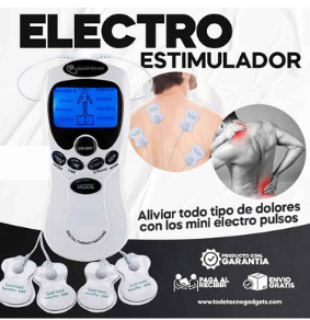 Electro Estimulador para Aliviar el Dolor, Masajeador Muscular, 8 modos/intensidad distintos Ideal para Todo el Cuerpo |